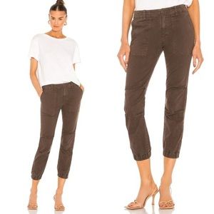 New Nili Lotan Women's Cropped Military Pants Chocolate Brown, Size 4